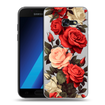 Силиконовый чехол на Samsung Galaxy A7 (2017) с принтом Розы Силиконовый чехол на Samsung Galaxy A7 (2017) с принтом Розы