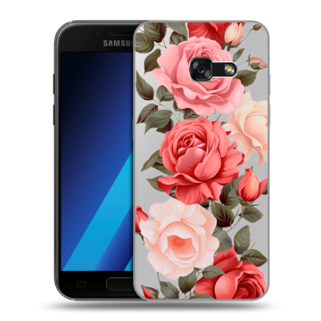 Силиконовый чехол на Samsung Galaxy A7 (2017) с принтом Розы Силиконовый чехол на Samsung Galaxy A7 (2017) с принтом Розы