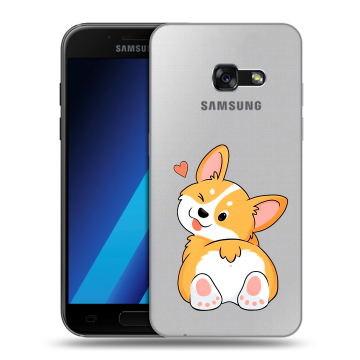 Силиконовый чехол на Samsung Galaxy A7 (2017) с принтом Корги Силиконовый чехол на Samsung Galaxy A7 (2017) с принтом Корги