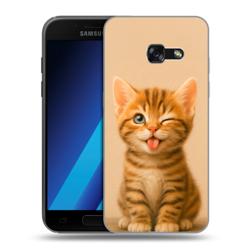 Силиконовый чехол на Samsung Galaxy A7 (2017) с принтом котенок Силиконовый чехол на Samsung Galaxy A7 (2017) с принтом котенок