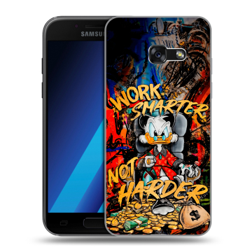 Силиконовый чехол на Samsung Galaxy A7 (2017) с принтом Дональд Дак Деньги