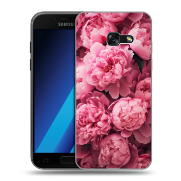 Силиконовый чехол на Samsung Galaxy A7 (2017) с принтом цветы пионы Силиконовый чехол на Samsung Galaxy A7 (2017) с принтом цветы пионы