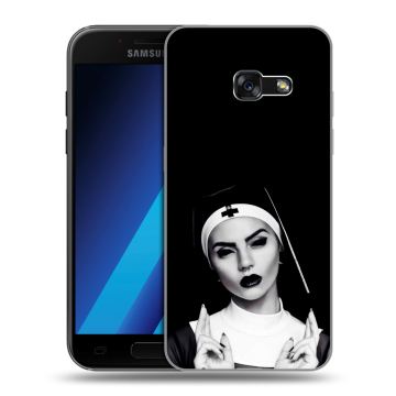 Силиконовый чехол на Samsung Galaxy A7 (2017) с принтом монашка Силиконовый чехол на Samsung Galaxy A7 (2017) с принтом монашка