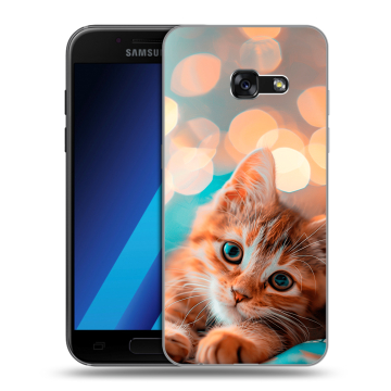 Силиконовый чехол на Samsung Galaxy A7 (2017) с принтом котик Силиконовый чехол на Samsung Galaxy A7 (2017) с принтом котик