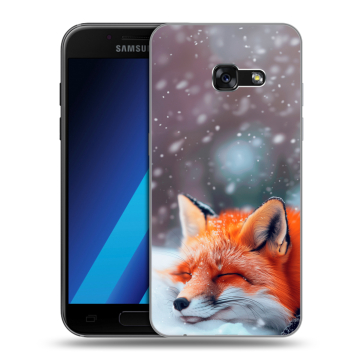Силиконовый чехол на Samsung Galaxy A7 (2017) с принтом лиса Силиконовый чехол на Samsung Galaxy A7 (2017) с принтом лиса