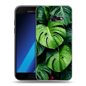 Силиконовый чехол на Samsung Galaxy A7 (2017) с принтом Листья Силиконовый чехол на Samsung Galaxy A7 (2017) с принтом Листья