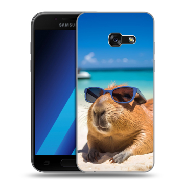 Силиконовый чехол на Samsung Galaxy A7 (2017) с принтом Капибара