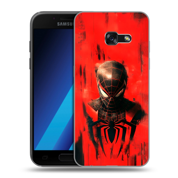 Силиконовый чехол на Samsung Galaxy A7 (2017) с принтом человек паук spiderman Силиконовый чехол на Samsung Galaxy A7 (2017) с принтом человек паук spiderman