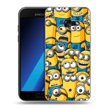 Силиконовый чехол на Samsung Galaxy A7 (2017) с принтом Миньоны Силиконовый чехол на Samsung Galaxy A7 (2017) с принтом Миньоны