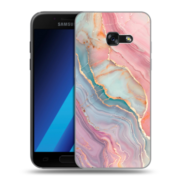 Силиконовый чехол на Samsung Galaxy A7 (2017) с принтом розовый мрамор Силиконовый чехол на Samsung Galaxy A7 (2017) с принтом розовый мрамор