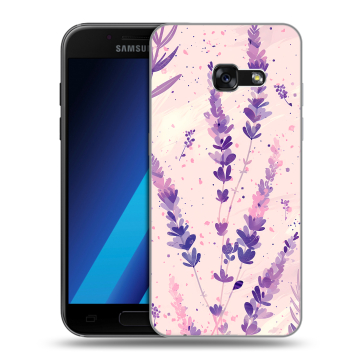 Силиконовый чехол на Samsung Galaxy A7 (2017) с принтом цветы лаванда Силиконовый чехол на Samsung Galaxy A7 (2017) с принтом цветы лаванда