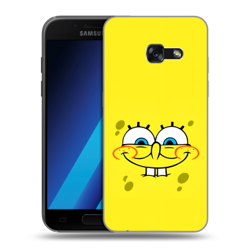 Силиконовый чехол на Samsung Galaxy A7 (2017) с принтом спанчбоб спанч боб
