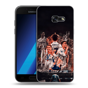 Силиконовый чехол на Samsung Galaxy A7 (2017) с принтом Реал Роналдо Real Ronaldo