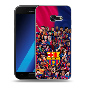 Силиконовый чехол на Samsung Galaxy A7 (2017) с принтом Барселона Barcelona