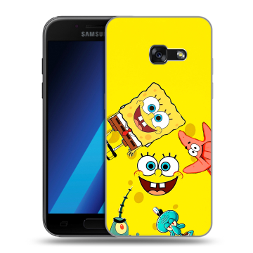 Силиконовый чехол на Samsung Galaxy A7 (2017) с принтом Спанч боб Спанчбоб Силиконовый чехол на Samsung Galaxy A7 (2017) с принтом Спанч боб Спанчбоб