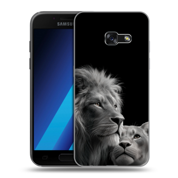 Силиконовый чехол на Samsung Galaxy A7 (2017) с принтом Лев кошки Силиконовый чехол на Samsung Galaxy A7 (2017) с принтом Лев кошки