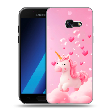 Силиконовый чехол на Samsung Galaxy A7 (2017) с принтом Единорог