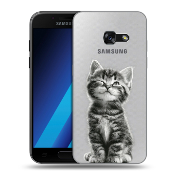 Силиконовый чехол на Samsung Galaxy A7 (2017) с принтом Котенок Силиконовый чехол на Samsung Galaxy A7 (2017) с принтом Котенок