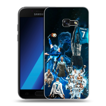 Силиконовый чехол на Samsung Galaxy A7 (2017) с принтом Реал Роналдо