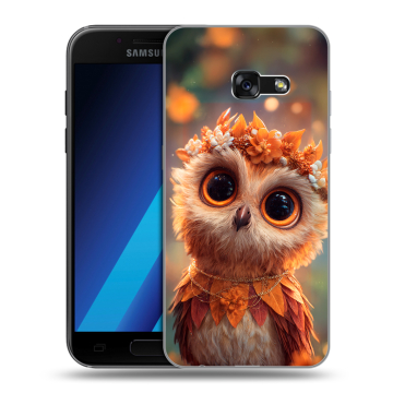Силиконовый чехол на Samsung Galaxy A7 (2017) с принтом Милая сова Силиконовый чехол на Samsung Galaxy A7 (2017) с принтом Милая сова