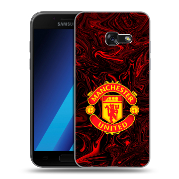 Силиконовый чехол на Samsung Galaxy A7 (2017) с принтом Manchester United Силиконовый чехол на Samsung Galaxy A7 (2017) с принтом Manchester United
