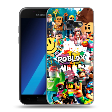 Силиконовый чехол на Samsung Galaxy A7 (2017) с принтом Roblox Роблокс