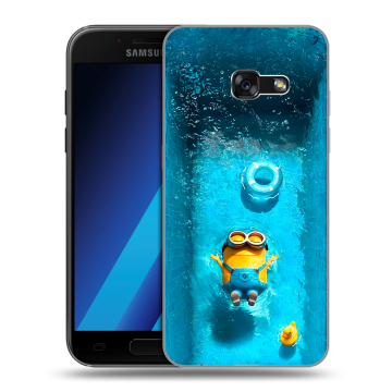 Силиконовый чехол на Samsung Galaxy A7 (2017) с принтом Миньоны