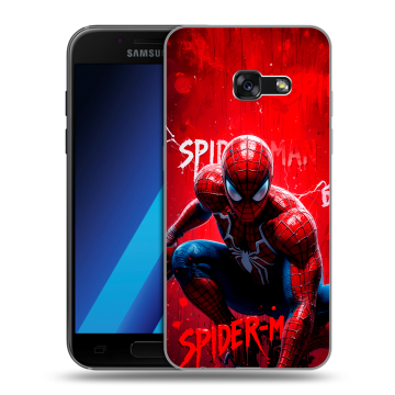 Силиконовый чехол на Samsung Galaxy A7 (2017) с принтом Spiderman Человек паук