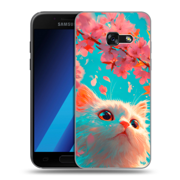 Силиконовый чехол на Samsung Galaxy A7 (2017) с принтом Красивый кот Силиконовый чехол на Samsung Galaxy A7 (2017) с принтом Красивый кот