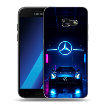 Силиконовый чехол на Samsung Galaxy A7 (2017) с принтом Mercedes Мерседес Силиконовый чехол на Samsung Galaxy A7 (2017) с принтом Mercedes Мерседес