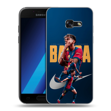 Силиконовый чехол на Samsung Galaxy A7 (2017) с принтом Барселона Barca Yamal Силиконовый чехол на Samsung Galaxy A7 (2017) с принтом Барселона Barca Yamal