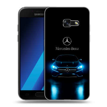 Силиконовый чехол на Samsung Galaxy A7 (2017) с принтом Mercedes Мерседес