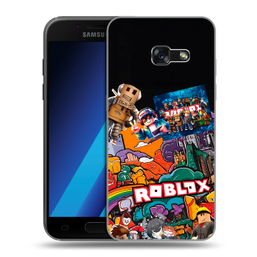 Силиконовый чехол на Samsung Galaxy A7 (2017) с принтом Roblox Роблокс