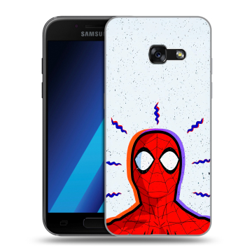 Силиконовый чехол на Samsung Galaxy A7 (2017) с принтом Spiderman Человек паук Силиконовый чехол на Samsung Galaxy A7 (2017) с принтом Spiderman Человек паук