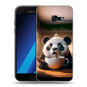 Силиконовый чехол на Samsung Galaxy A7 (2017) с принтом смешная панда Силиконовый чехол на Samsung Galaxy A7 (2017) с принтом смешная панда