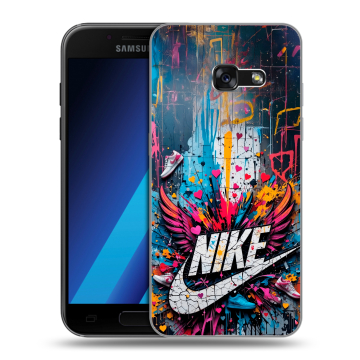 Силиконовый чехол на Samsung Galaxy A7 (2017) с принтом Nike Найк Силиконовый чехол на Samsung Galaxy A7 (2017) с принтом Nike Найк