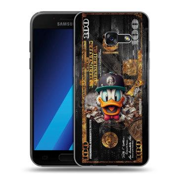 Силиконовый чехол на Samsung Galaxy A7 (2017) с принтом Дональд Дак Доллар Силиконовый чехол на Samsung Galaxy A7 (2017) с принтом Дональд Дак Доллар