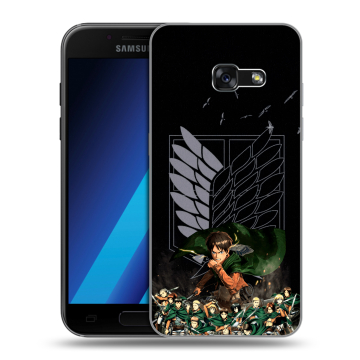 Силиконовый чехол на Samsung Galaxy A7 (2017) с принтом Атака титанов Силиконовый чехол на Samsung Galaxy A7 (2017) с принтом Атака титанов