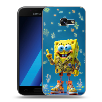 Силиконовый чехол на Samsung Galaxy A7 (2017) с принтом Спанч боб Спанчбоб Силиконовый чехол на Samsung Galaxy A7 (2017) с принтом Спанч боб Спанчбоб