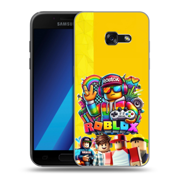 Силиконовый чехол на Samsung Galaxy A7 (2017) с принтом Roblox Роблокс