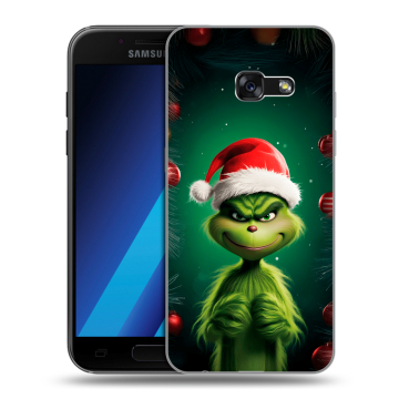 Силиконовый чехол на Samsung Galaxy A7 (2017) с принтом Гринч Новый год Рождество Силиконовый чехол на Samsung Galaxy A7 (2017) с принтом Гринч Новый год Рождество