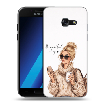 Силиконовый чехол на Samsung Galaxy A7 (2017) с принтом женский Силиконовый чехол на Samsung Galaxy A7 (2017) с принтом женский