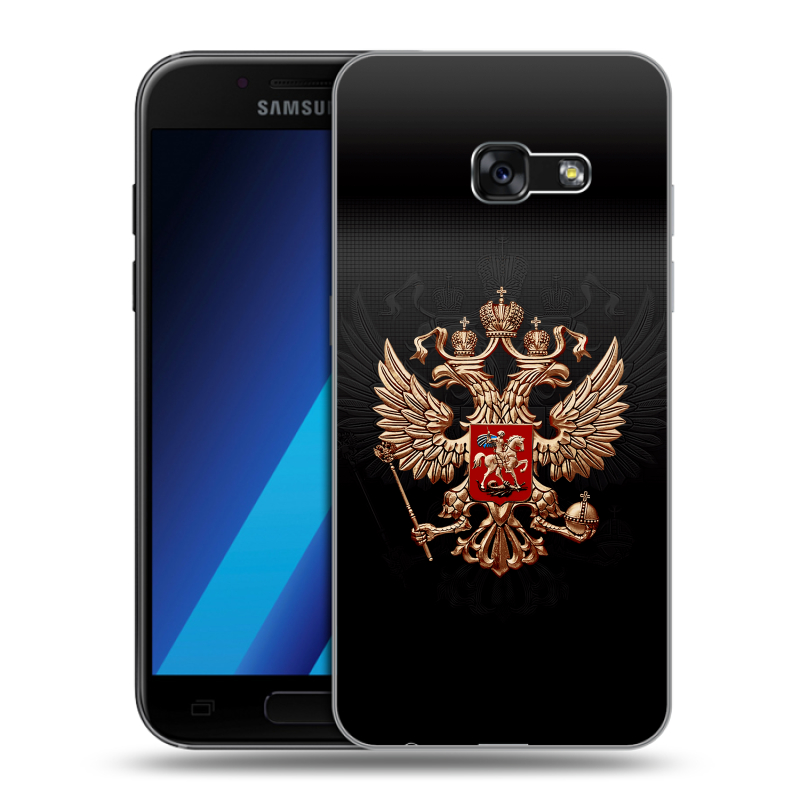 Силиконовый чехол на Samsung Galaxy A7 (2017) с принтом Герб России Силиконовый чехол на Samsung Galaxy A7 (2017) с принтом Герб России