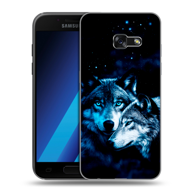 Силиконовый чехол на Samsung Galaxy A7 (2017) с принтом Волки Силиконовый чехол на Samsung Galaxy A7 (2017) с принтом Волки