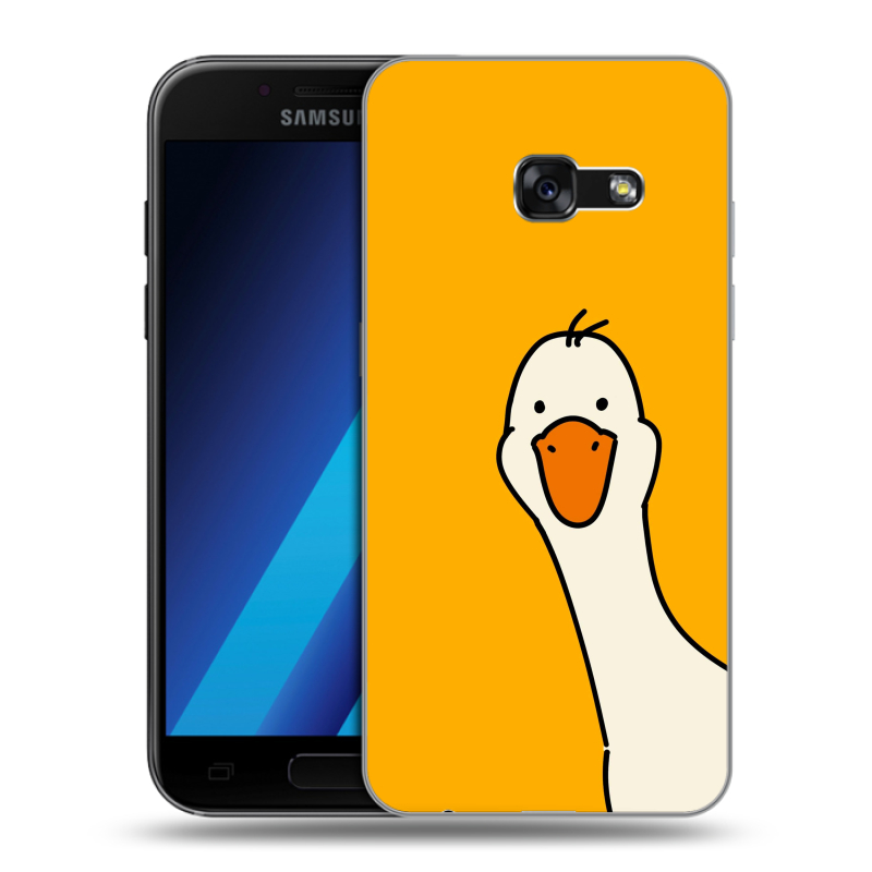 Силиконовый чехол на Samsung Galaxy A7 (2017) с принтом Утка Силиконовый чехол на Samsung Galaxy A7 (2017) с принтом Утка