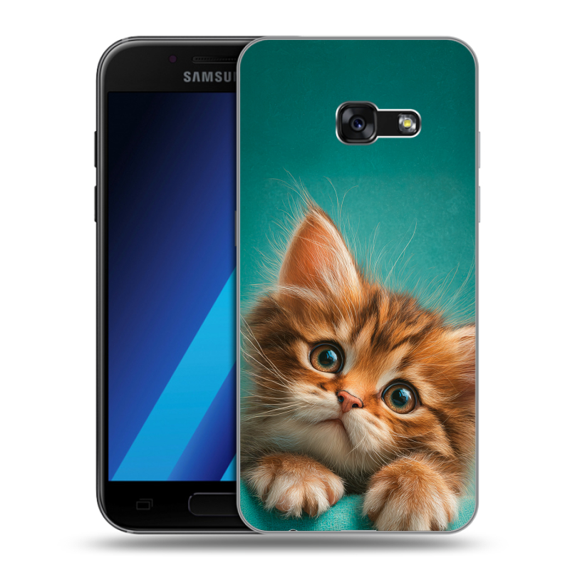 Силиконовый чехол на Samsung Galaxy A7 (2017) с принтом котенок Силиконовый чехол на Samsung Galaxy A7 (2017) с принтом котенок