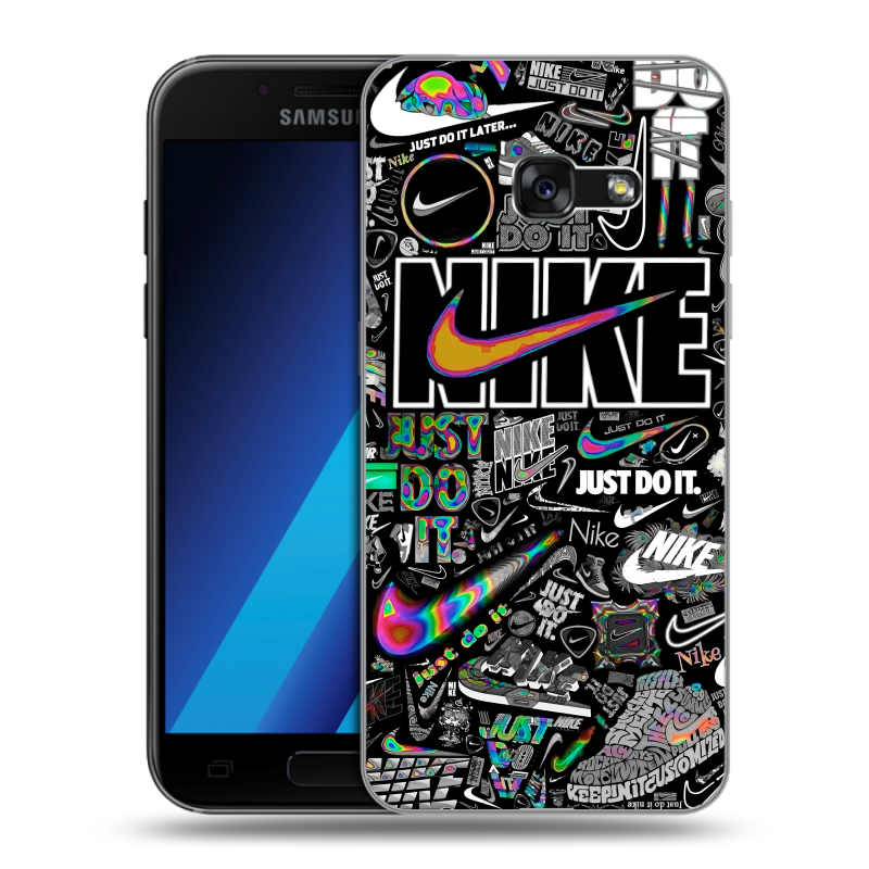 Силиконовый чехол на Samsung Galaxy A7 (2017) с принтом Найк Силиконовый чехол на Samsung Galaxy A7 (2017) с принтом Найк
