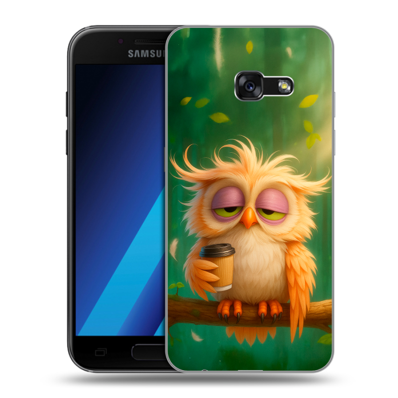 Силиконовый чехол на Samsung Galaxy A7 (2017) с принтом сова Силиконовый чехол на Samsung Galaxy A7 (2017) с принтом сова