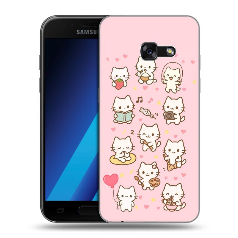Силиконовый чехол на Samsung Galaxy A7 (2017) с принтом Hello Kitty Хелоу Кити Силиконовый чехол на Samsung Galaxy A7 (2017) с принтом Hello Kitty Хелоу Кити