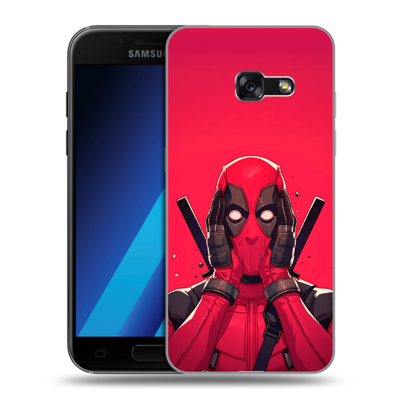 Силиконовый чехол на Samsung Galaxy A7 (2017) с принтом Дедпул Deadpool Силиконовый чехол на Samsung Galaxy A7 (2017) с принтом Дедпул Deadpool